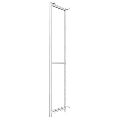 Cadre latéral Square noir sable H 240 × P 46,4 cm - Paquet de 2 - Ligne Square 25 noir-2
