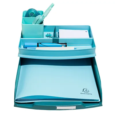 Corbeille à courrier Combo Styli Skandi bleu pacifique - Format A4+ - 500 feuilles - Corbeilles à courrier, Modules de classement-5