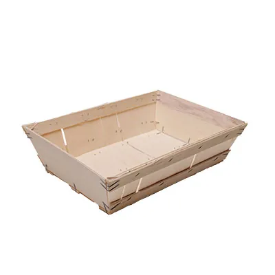 Corbeille paniers garnis bois 35 × 26 × 9 cm – paquet de 15 - Barquettes bois, Cagettes bois 