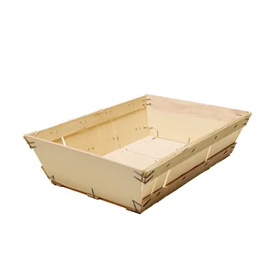 Corbeille paniers garnis bois 35 × 26 × 9 cm – paquet de 15 - Barquettes bois, Cagettes bois -2