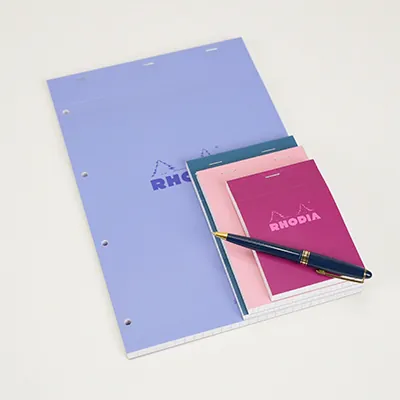 Bloc note agrafé Rhodia Reflets Pastel N°20 Séyès - 80 feuillets - 31,8 x 20,2 cm - Cahiers et blocs notes-10