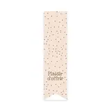 Étiquette cadeau adhésive ferme sac Plaisir d’Offrir pois rose / or 35 x 135 mm – Paquet de 200 - Emballage Pâques
