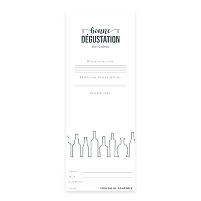 Bon cadeau kraft “Bonne dégustation” 12x12cm avec enveloppe – Paquet de 12 - Bons cadeaux-2
