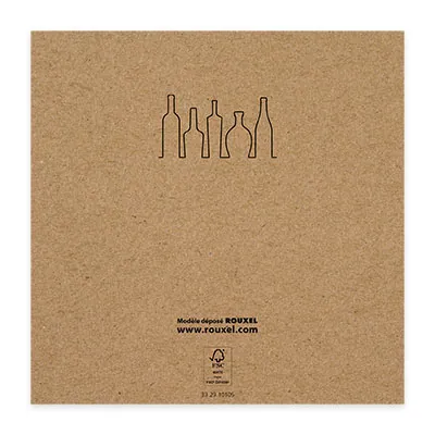 Bon cadeau kraft “Bonne dégustation” 12x12cm avec enveloppe – Paquet de 12 - Bons cadeaux-3