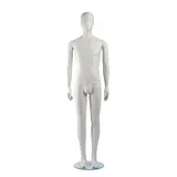 Mannequin homme plastique blanc H 190 cm base verre trempé - Mannequin vitrine - Mannequins hommes