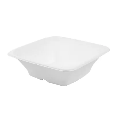Bol salade 700 ml fibre végétale 17,5 x 17,5 x 5,5 cm - Bol salade biodégradable - Lot de 50 - Vaisselle biodégradable et compostable