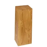 Podium colonne bois 32 x 32 x 80 cm - Podium cube - Podium de présentation magasin - Ligne Authentique