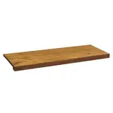 Tablette bois massif brun L100 x P31,8 cm - Modèle d'étagère pour boutique - Ligne Authentique