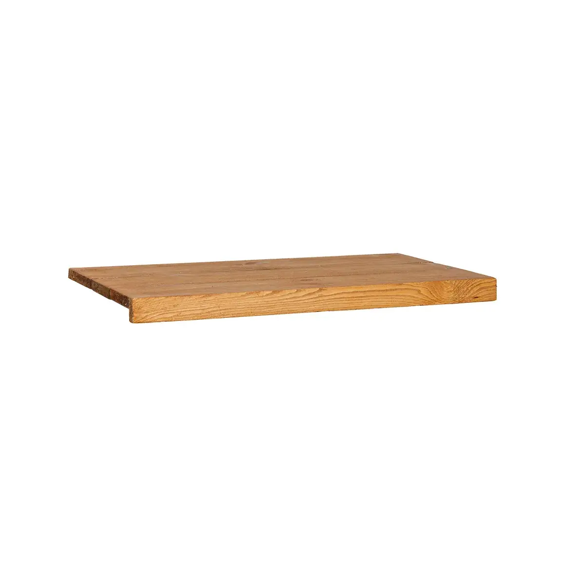 Tablette bois massif brun L60 x P31,8 cm - Modèle d'étagère pour boutique - Ligne Authentique