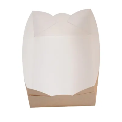 Barquette carton kraft 17,3 x 13,5 x 4,5 cm - Barquette snacking - Lot de 100 - Boites snacking