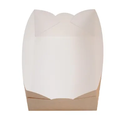 Barquette carton kraft 20 x 14 x 5 cm - Barquette snacking - Lot de 100 - Boites snacking