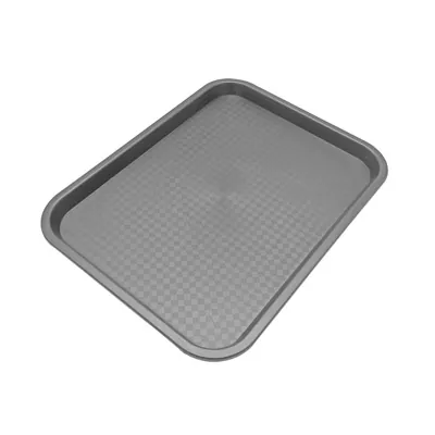 Plateau fast food plastique 46 x 36 x 2 cm - Plateau self service - Plateau de service - Noir - Plateaux fast-food