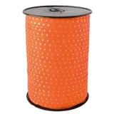 Bolduc orange à pois 10 mm x 225 m polypropylène - Emballage Pâques