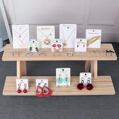 Présentoir 2 niveaux - Présentoirs à bijoux multifonction-3