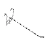 Tige simple pour présentoir grille L 15 cm x ø 4,8 mm Métal chromé - Broche simple - Crochet simple - Lot de 10 - Tiges et Bras pour grilles