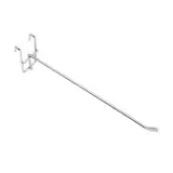Tige simple pour présentoir grille L 25 cm x ø 4,8 mm Métal chromé - Broche simple - Crochet simple - Lot de 10 - Tiges et Bras pour grilles