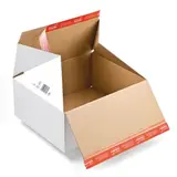 Carton d'expédition à fond automatique Blanc 30,6x18,6x12,7cm - Boîte carton - Lot de 20