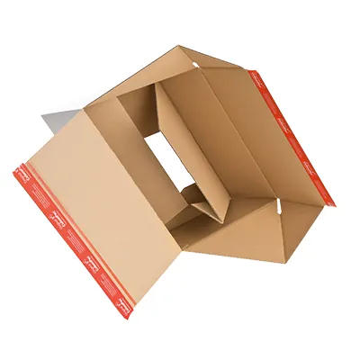 Carton d'expédition à fond automatique Blanc 30,6x18,6x12,7cm - Boîte carton - Lot de 20 - Cartons d'expédition, Boîtes carton-2