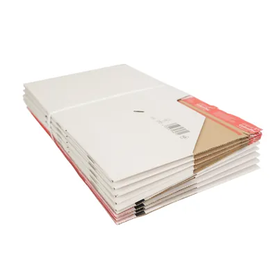 Carton d'expédition à fond automatique Blanc 30,6x18,6x12,7cm - Boîte carton - Lot de 20 - Cartons d'expédition, Boîtes carton-4
