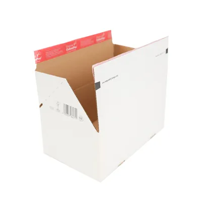 Carton d'expédition à fond automatique Blanc 30,6x18,6x12,7cm - Boîte carton - Lot de 20 - Cartons d'expédition, Boîtes carton-5
