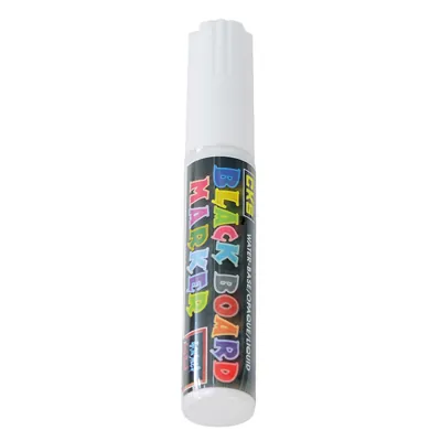 Feutre craie blanc effaçable pointe rectangulaire 8 x 15 mm - Marqueur craie - Lot de 3 - Marqueurs
