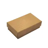 Écrin bijou plat pour Parure & Bracelet carton kraft brun 8,3 x 5 x 2,5 cm insert velours - Boite bijoux – Lot de 20