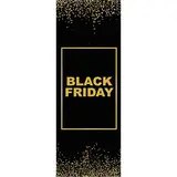 Affiche Black Friday pour vitrine 42 x 115 cm noir / or M1 - Black Friday