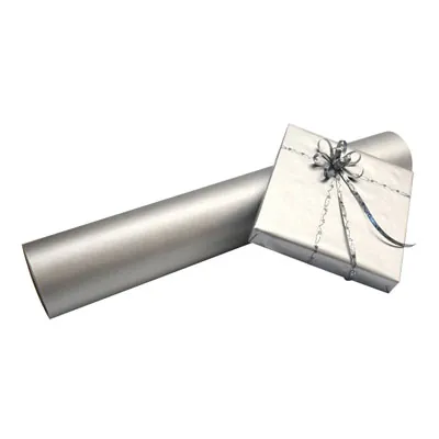 Papier cadeau kraft argent uni 70 cm x 100 m 60 g/m² – le rouleau - Papiers cadeaux unis-4