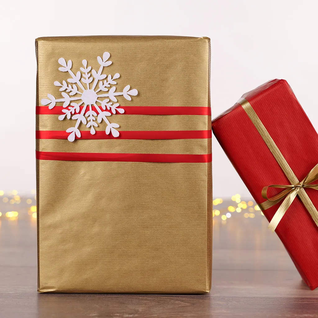 Papier cadeau kraft vergé or 70cmx100m – Rouleau professionnel - Papiers cadeaux unis-5