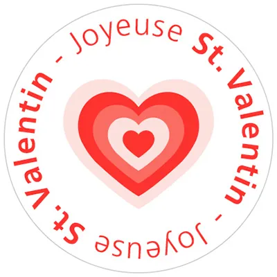 Etiquette Saint Valentin Assortiment Coeurs ø 35 mm - Sticker Saint Valentin - Rouleau de 500 - Étiquettes cadeaux adhésives-2