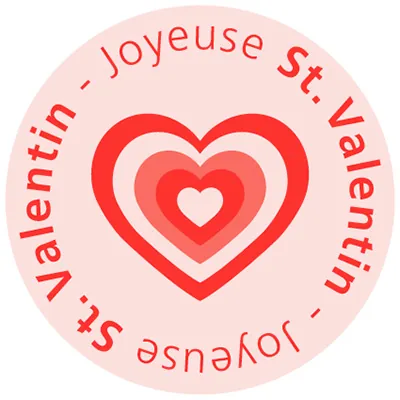 Etiquette Saint Valentin Assortiment Coeurs ø 35 mm - Sticker Saint Valentin - Rouleau de 500 - Étiquettes cadeaux adhésives-3
