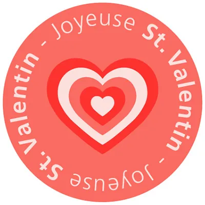 Etiquette Saint Valentin Assortiment Coeurs ø 35 mm - Sticker Saint Valentin - Rouleau de 500 - Étiquettes cadeaux adhésives-4