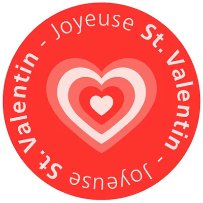 Etiquette Saint Valentin Assortiment Coeurs ø 35 mm - Sticker Saint Valentin - Rouleau de 500 - Étiquettes cadeaux adhésives-5