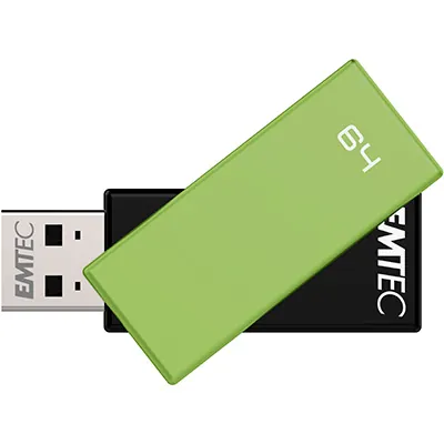 Clé USB C350 Brick 2.0 Emtec 64Go Vert / Noir - Supports de stockage