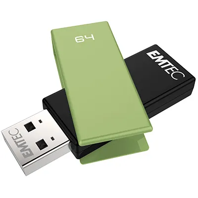 Clé USB C350 Brick 2.0 Emtec 64Go Vert / Noir - Supports de stockage-2
