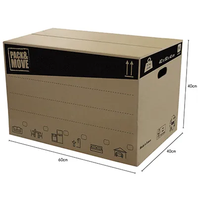Caisse carton - Caisse américaine carton - Carton déménagement 96L - carton simple cannelure 40 x 60 x 40 cm - Lot de 20 - Caisses américaines cartons-3