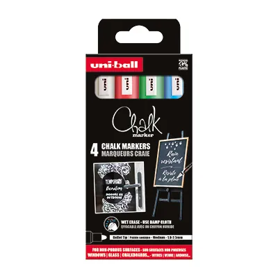 Marqueurs craie pointe ronde 1,8 - 2,5 mm, lot de 4 pièces - Marqueurs, Feutres craies