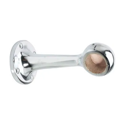 Support tube chromé ø 25 mm L 13 cm - Lot de 2 - Ligne Tubulaire