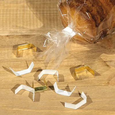 Clip fermeture sachet - Clip papier en U - Blanc - Lot de 1000 - Clips fermeture sachets, Barrettes fermeture sachets-2