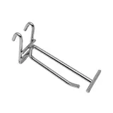 Broche simple avec tige T pour présentoir grille L 8,5 cm x ø 5,8 mm Métal chromé - Lot de 10 - Broches et Bras pour grilles