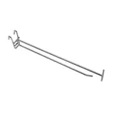 Broche simple avec tige T pour présentoir grille L 28,5 cm x ø 5,8 mm Métal chromé - Lot de 10 - Tiges et Bras pour grilles