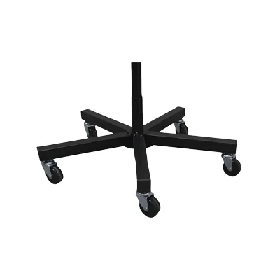 Présentoir tourniquet rotatif métal noir 4 étages 185cm – Support boutique sur roulettes - Présentoirs divers-4