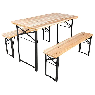 Table brasserie pliante bois / métal 177 x 60 x 75 cm - Tables pliantes, Tables traiteur-2