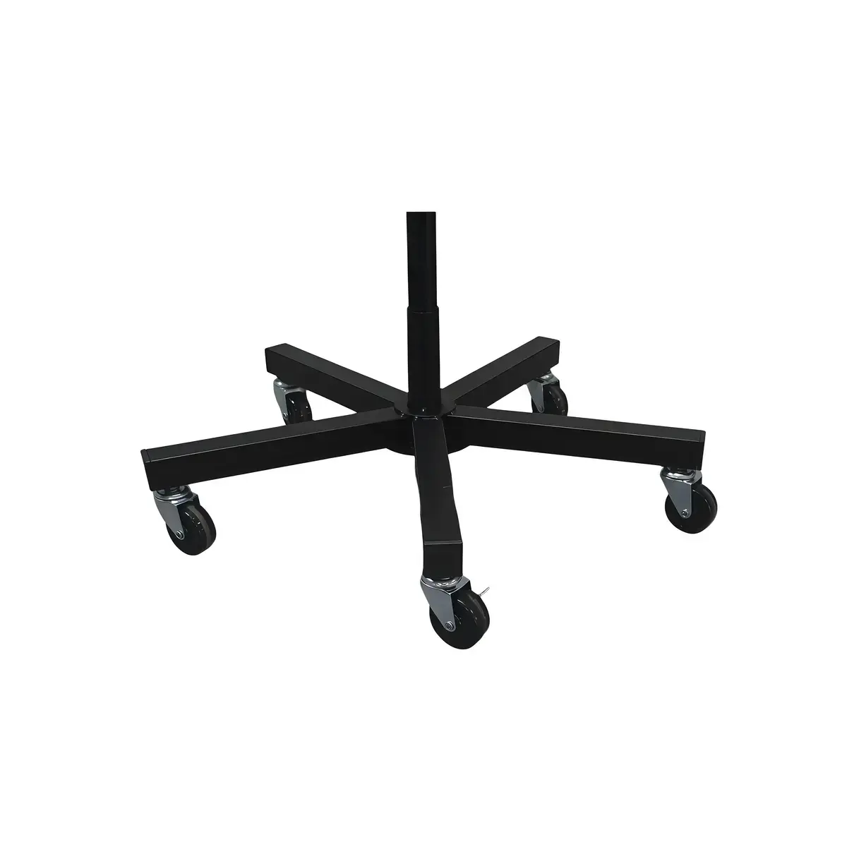 Présentoir tourniquet rotatif métal noir 4 étages 185cm – Support boutique sur roulettes - Présentoirs à bijoux multifonction-4