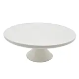 Plat de présentation sur pied céramique Ø28cm - Présentoir à gâteau - Blanc - Cloches à gâteaux, Présentoirs gâteaux