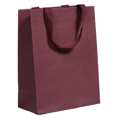 Sacs cadeaux kraft - lie de vin - 25 + 13 x H 33 cm - Sacs kraft luxe