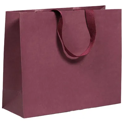 Sacs cadeaux kraft - lie de vin - 36 + 13 x H 30 cm - Sacs kraft luxe