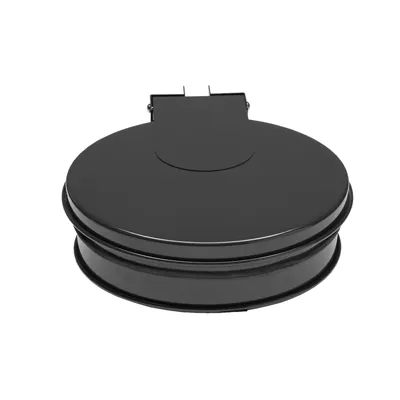 Support sac poubelle avec couvercle en acier 110 litres gris anthracite - Poubelles professionnelles