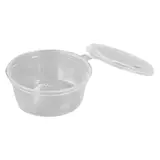 Pot à sauce avec couvercle charnière micro-ondable 60 ml - Coupelle jetable - Lot de 50