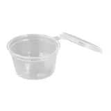Pot à sauce avec couvercle charnière micro-ondable 30 ml - Coupelle jetable - Lot de 50